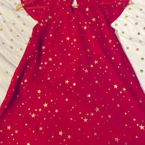Red and gold star dress